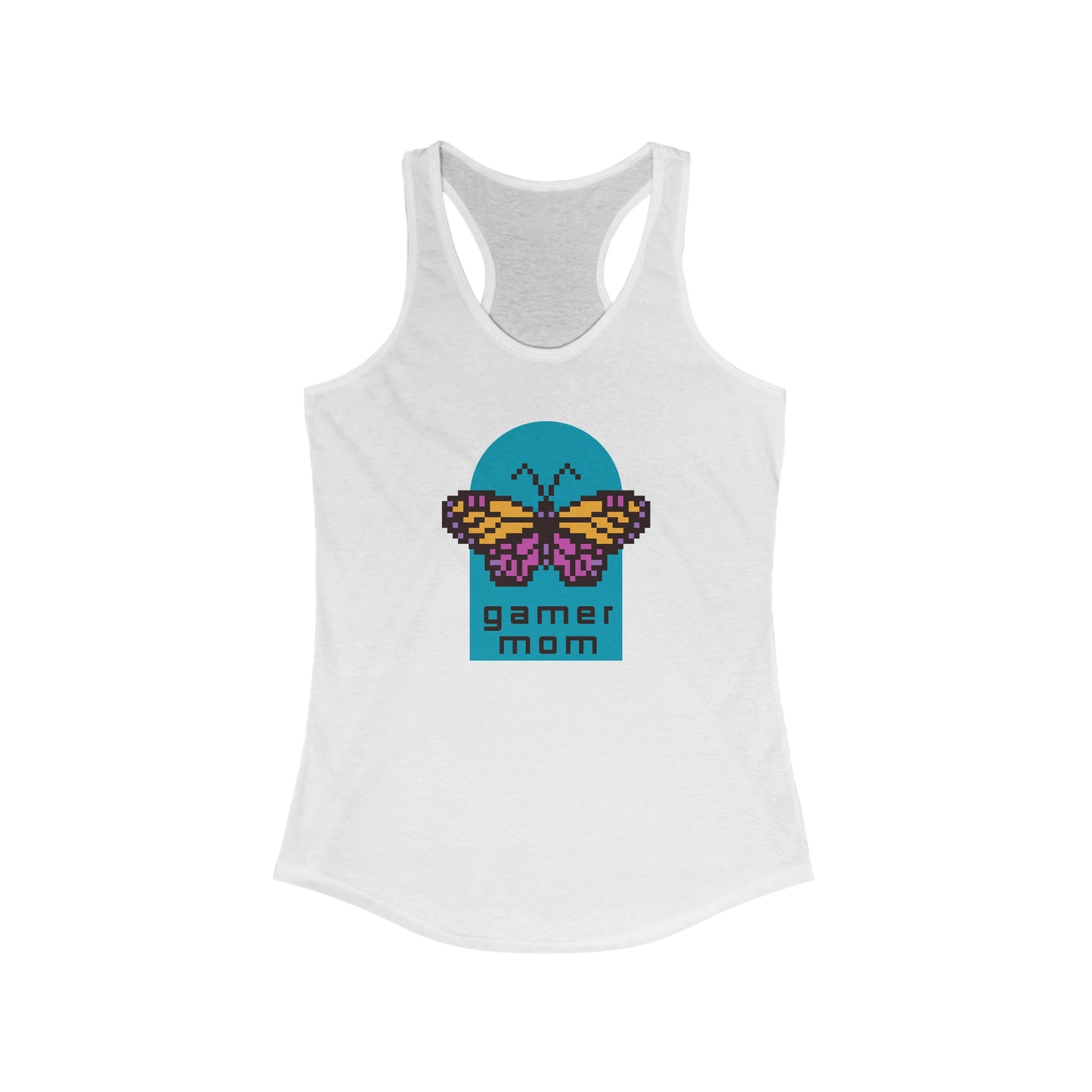 Gamer Mom Pixel Butterfly - Women's Racerback Tank