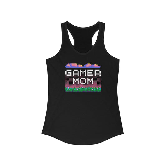 Gamer Mom Purple Clouds- Women's Racerback Tank